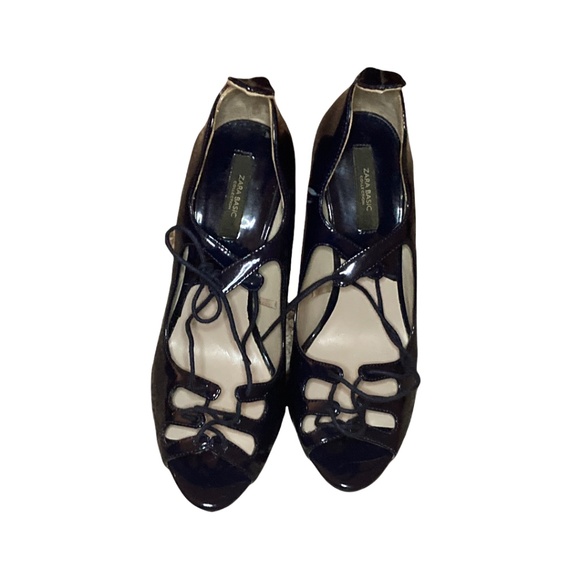 (SOLD) 🎊ZARA BASIC COLLECTION Blue Heel Shoes - Picture 3 of 13